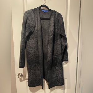 Black and gray long sweater